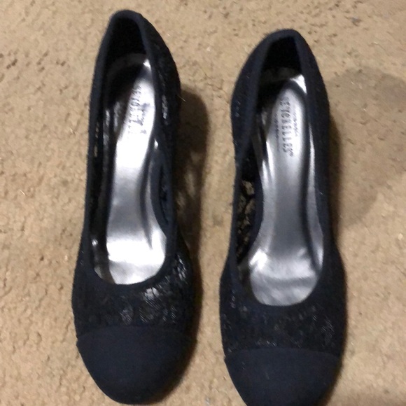 Seychelles Shoes - Black lace wedge heels Seychelles Shoes - Black lace wedge heels